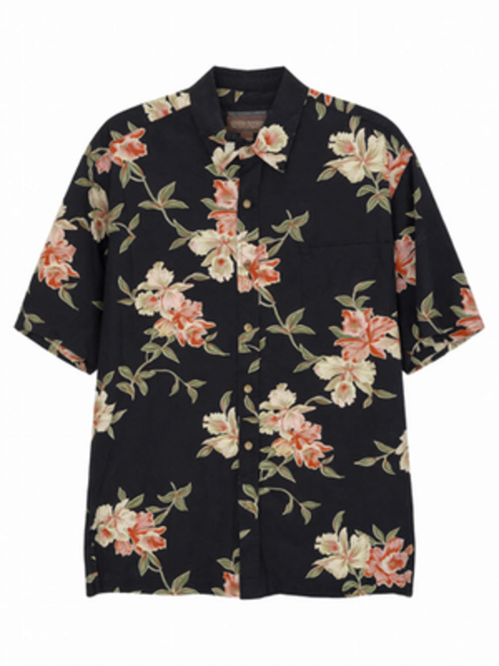 Cooke Street Black Floral Hawaiian Shirt M